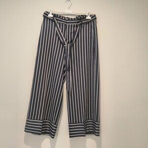 Banana Republic  NWT  navy and white striped wide-leg pants size 6